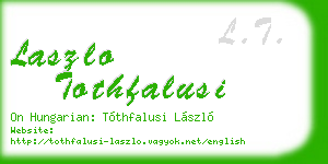 laszlo tothfalusi business card